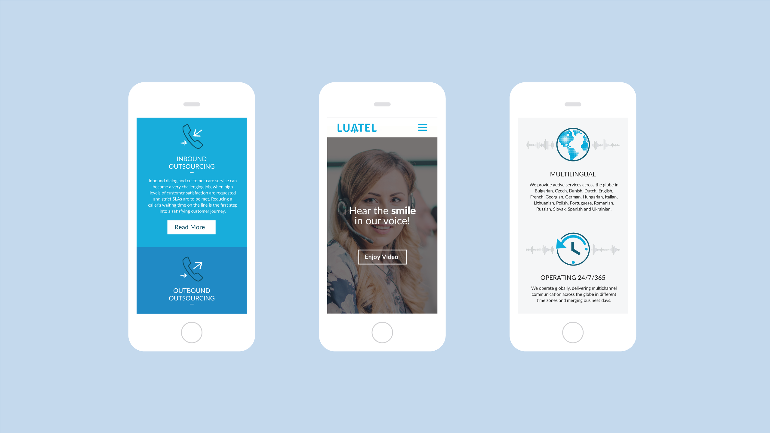 Responsive Design Call Centre Luatel